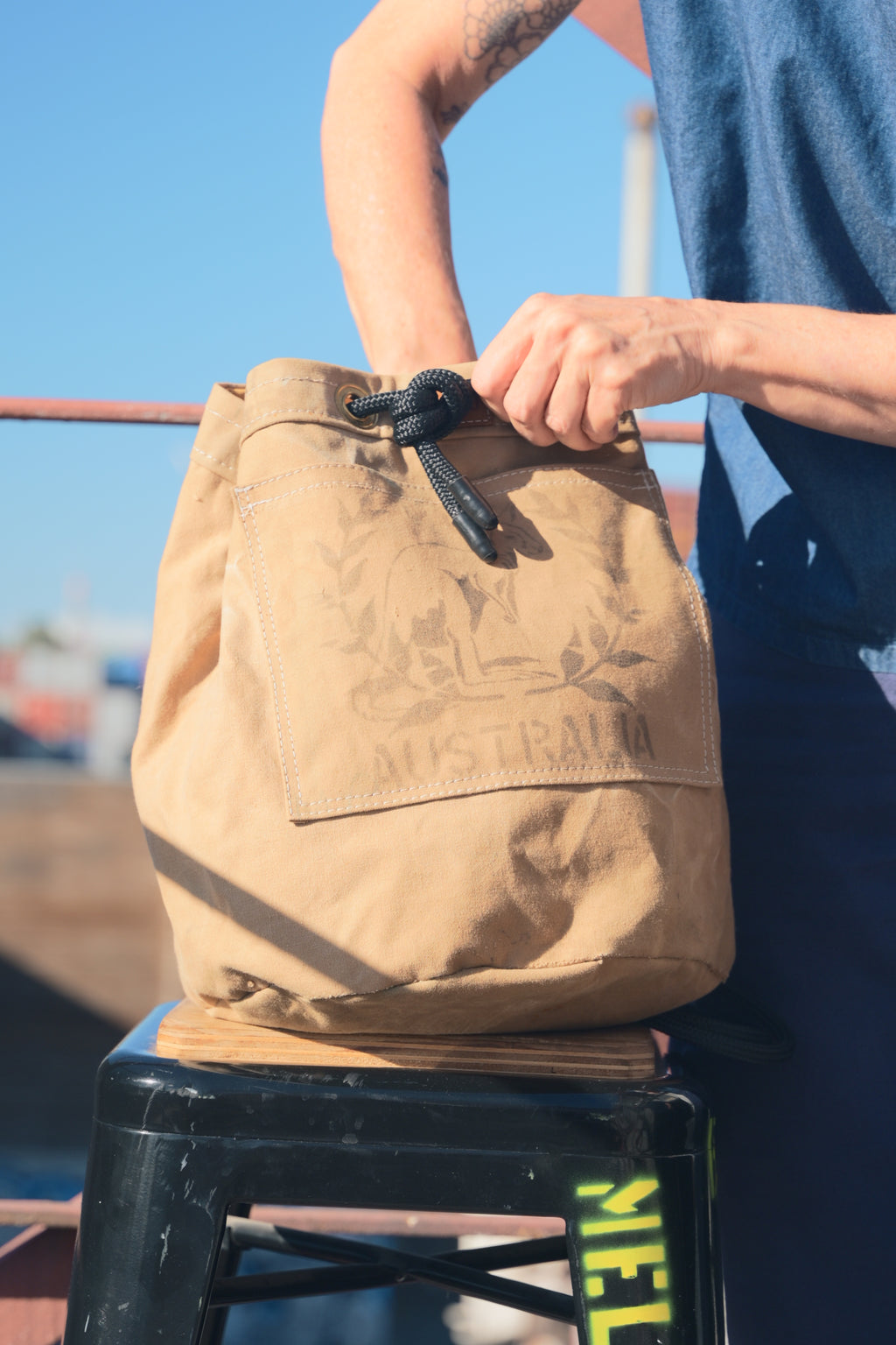 Recycled Tent Canvas Duffle Bag