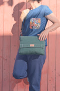 Recycled Green Swag Satchel Bag