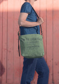 Recycled Green Tent Canvas Tote Bag - SOLD