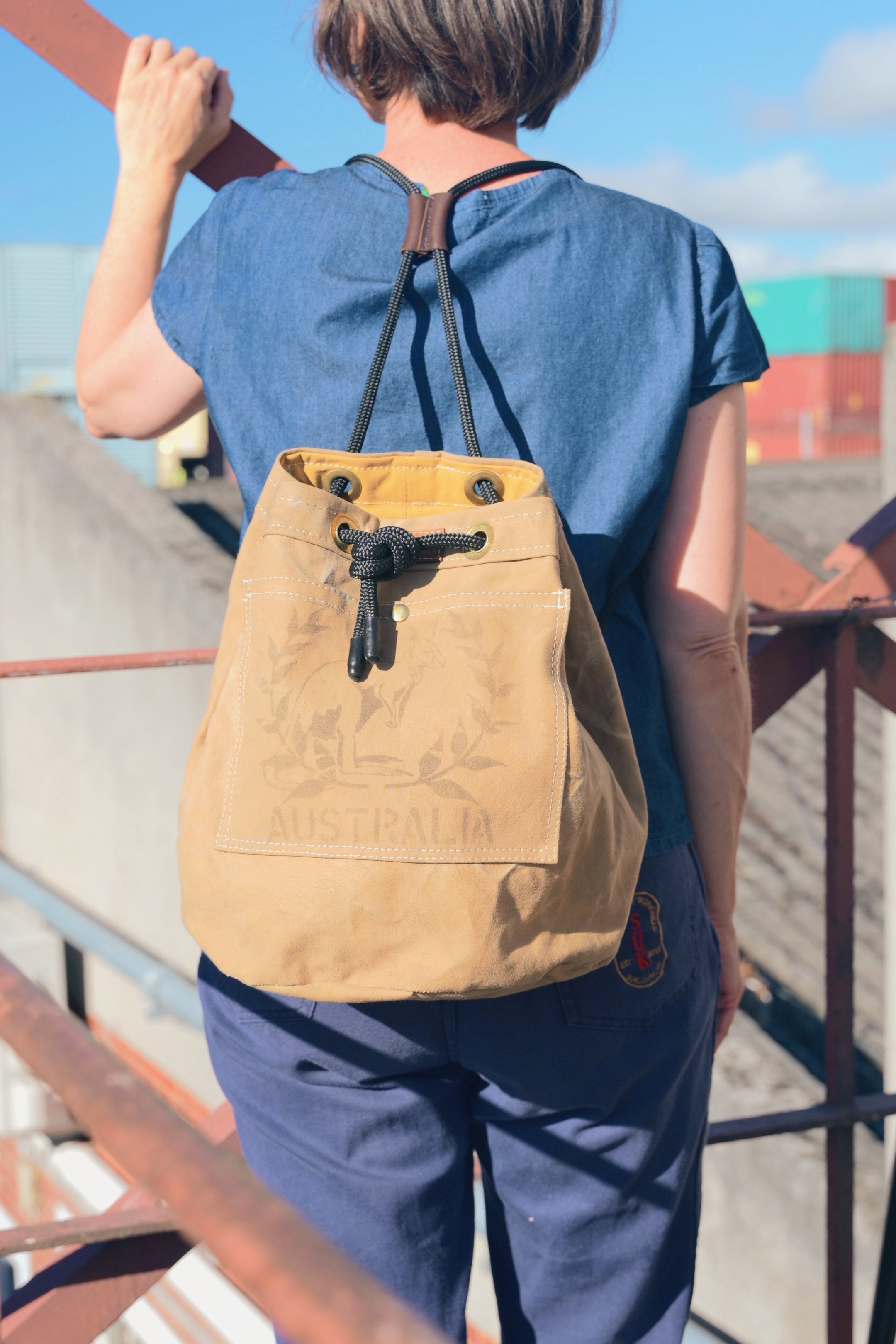 Recycled Tent Canvas Duffle Bag